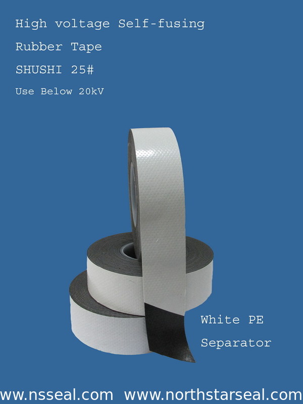 25,High voltage selffsuing rubber tape ,splice rubber insulation tape,