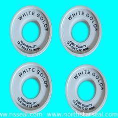 China PTFE TAPE ,  TAPE ,  12.5mm x0.1mm x12M Density:0.35g/cm3  White Glod Brand supplier
