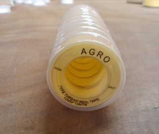 PTFE Thread Seal Tape , tape 12mmx0.1mm x10m Density:0.35g/cm3 Yellow Tape supplier